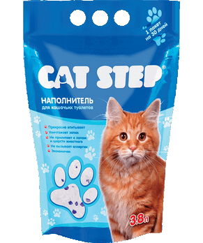 Картинка cat step силикагелевый наполнитель для лотков от зоомагазина Zooplaneta.shop