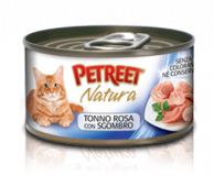 Petreet консервы для кошек кусочки розового тунца с макрелью
