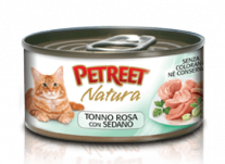 Petreet консервы для кошек кусочки розового тунца со шпинатом